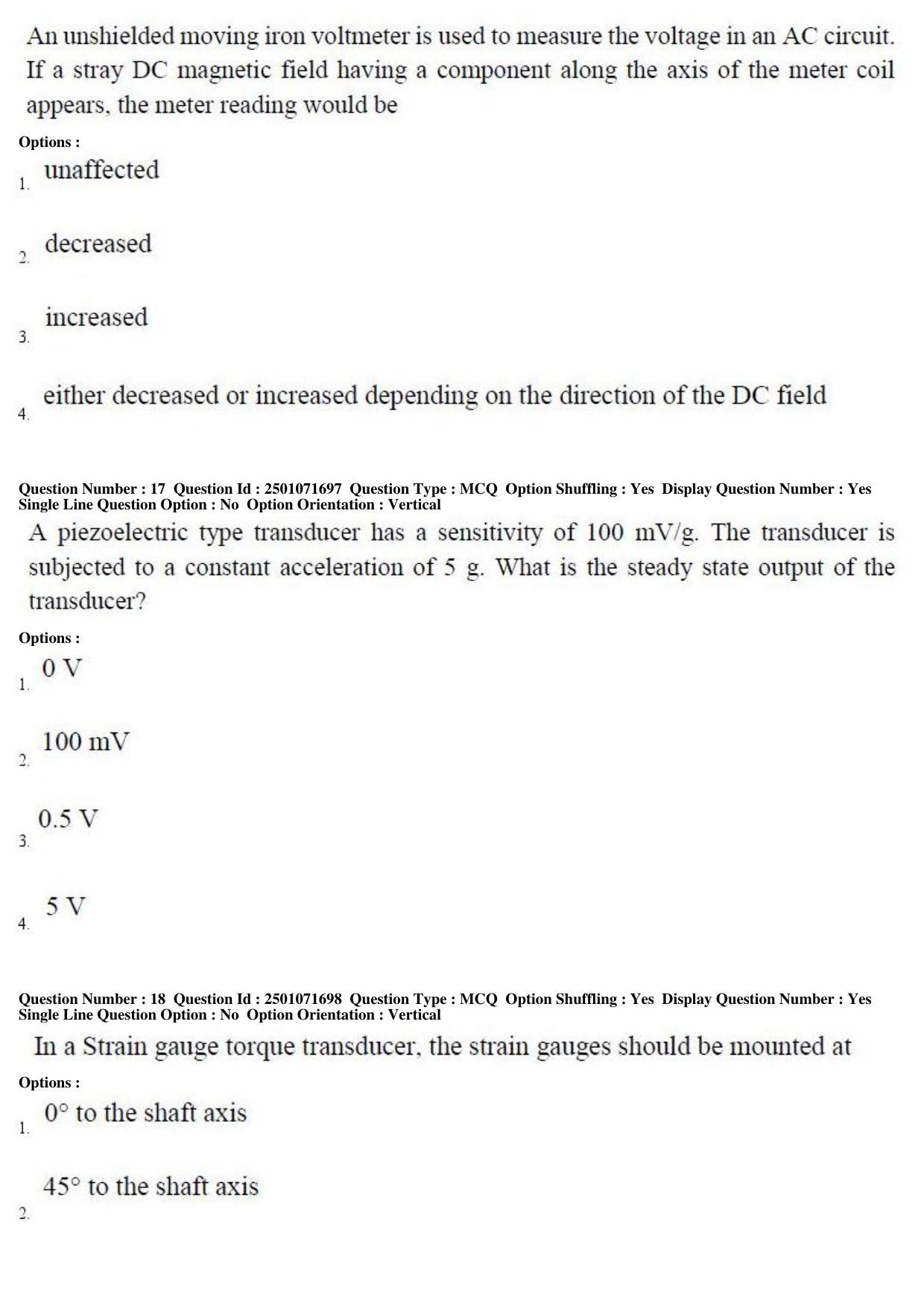TS PGECET 2019: Instrumentation Engineering Question Papers - Page 8