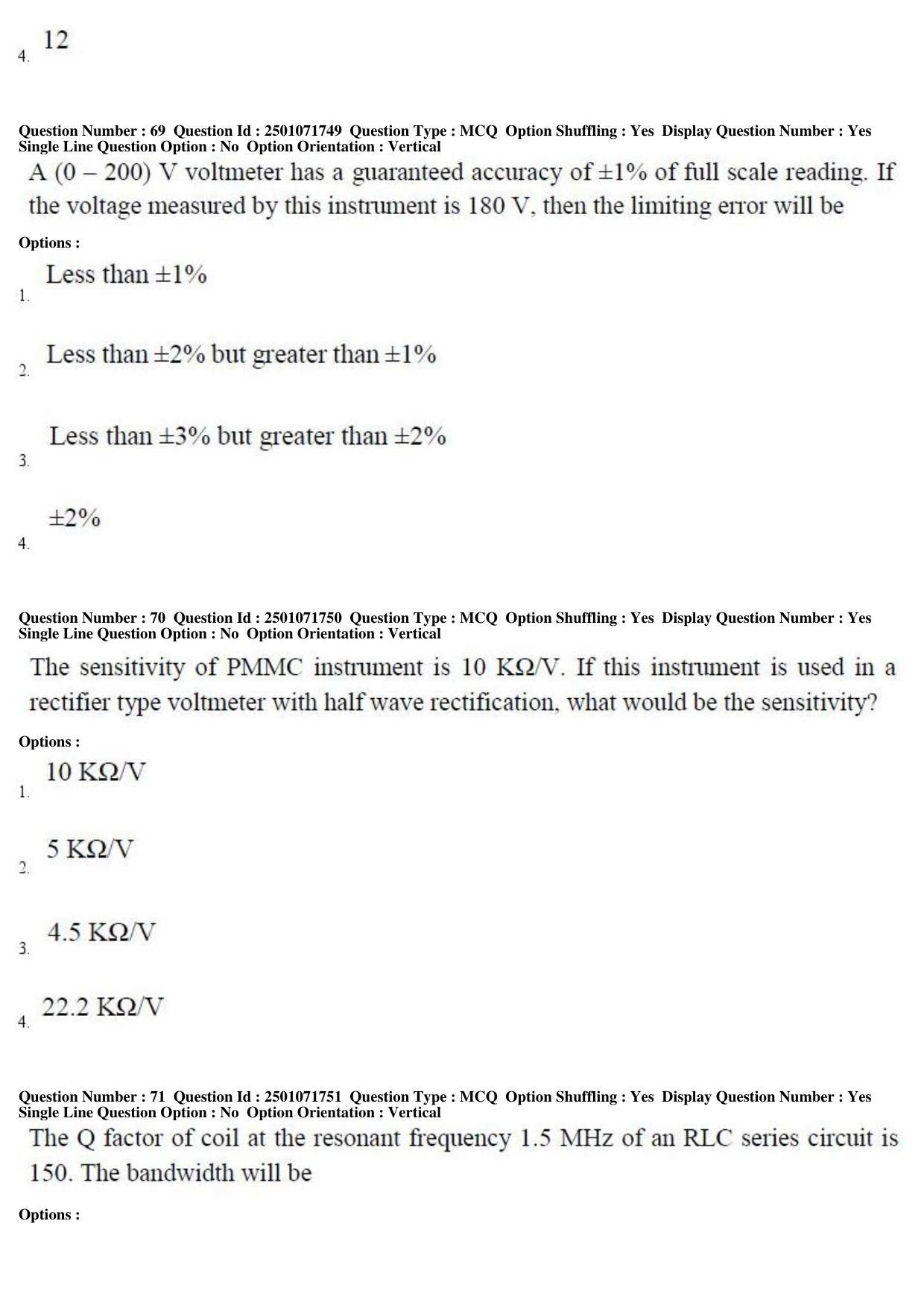 TS PGECET 2019: Instrumentation Engineering Question Papers - Page 29