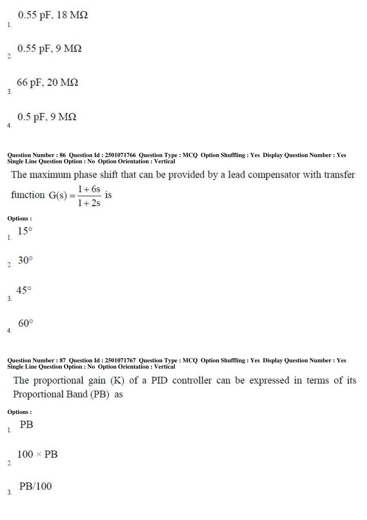 TS PGECET 2019: Instrumentation Engineering Question Papers - Page 36