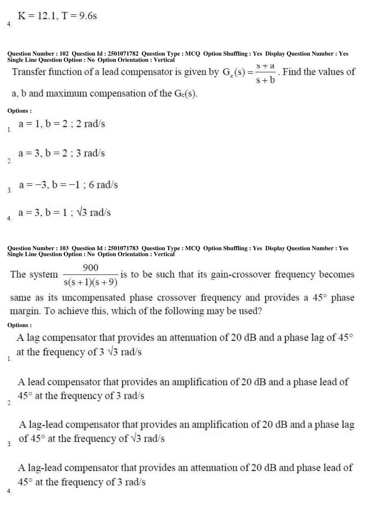 TS PGECET 2019: Instrumentation Engineering Question Papers - Page 43