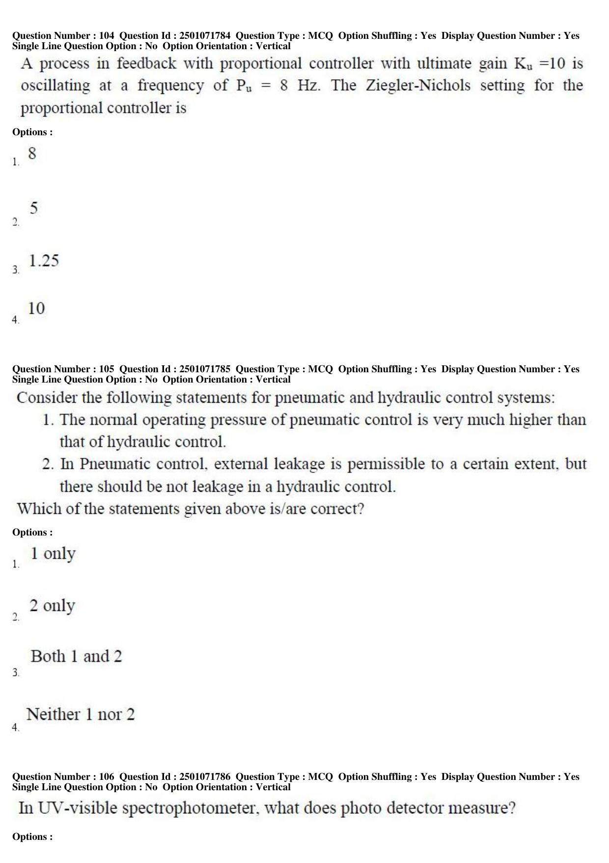 TS PGECET 2019: Instrumentation Engineering Question Papers - Page 44