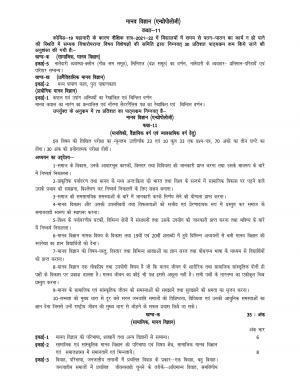 UP Board 11th Syllabus Human Science