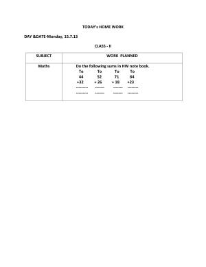Worksheets for Class 2 Maths Assignment 86 Addition
