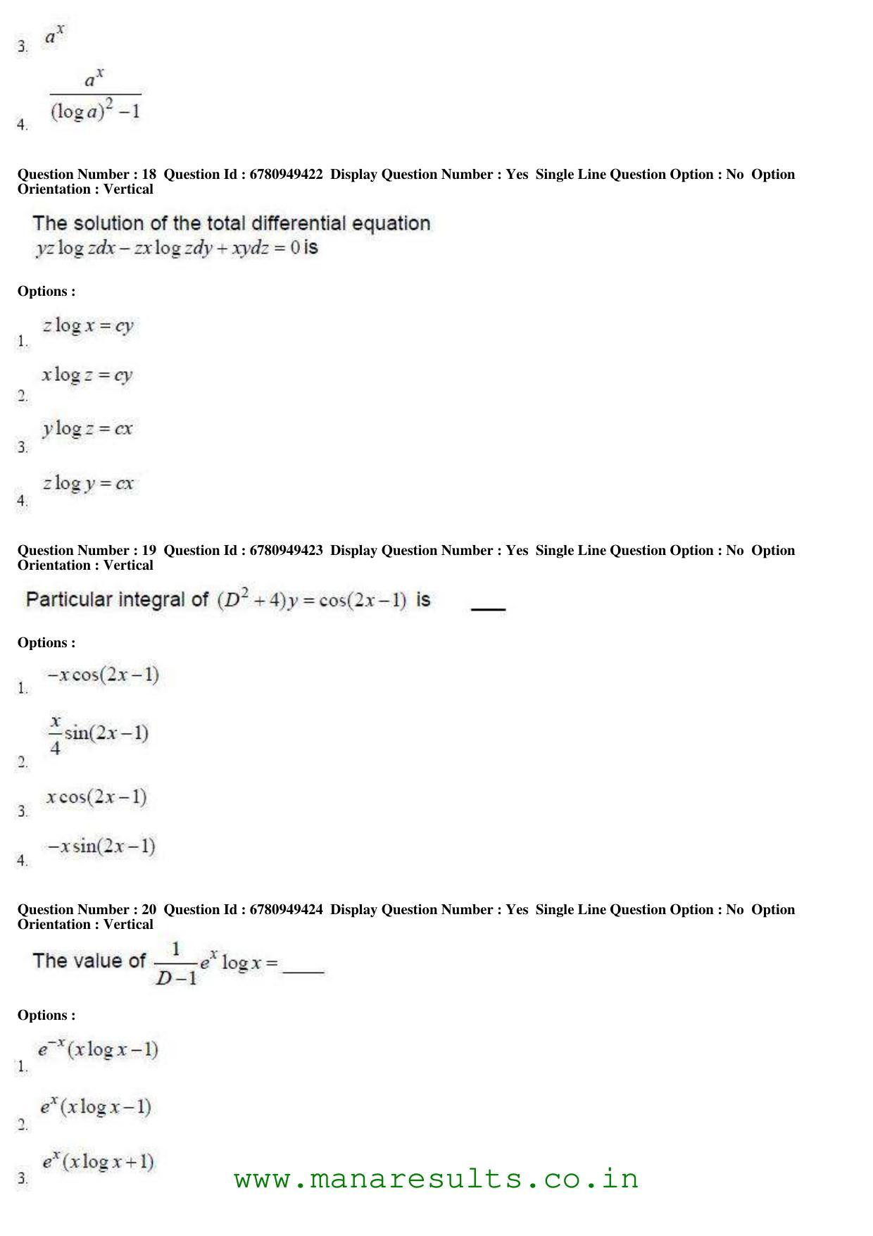 AP ECET 2017 BSc Mathematics Old Previous Question Papers - Page 7
