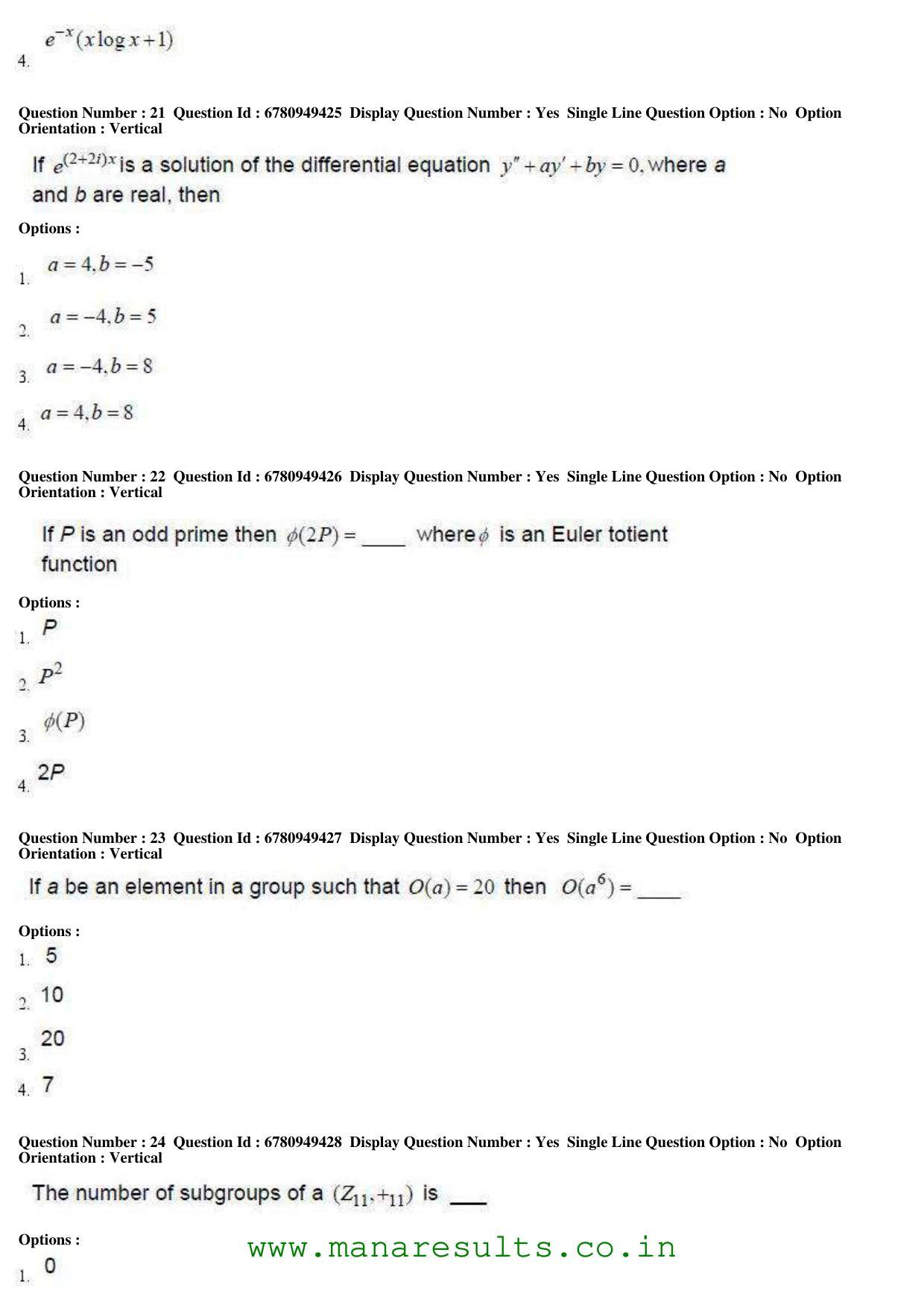 AP ECET 2017 BSc Mathematics Old Previous Question Papers - Page 8