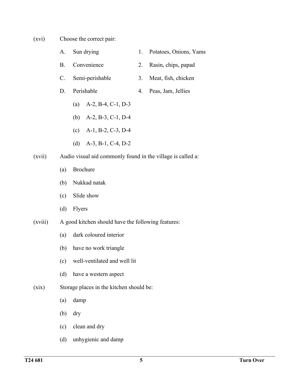 ICSE Class 10 Home Science 2024 Question Paper - Page 5