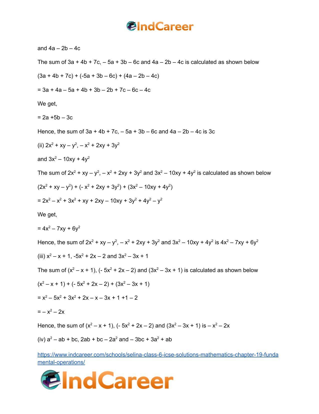Selina Class 6 ICSE Solutions Mathematics : Chapter 19- Fundamental Operations - Page 11