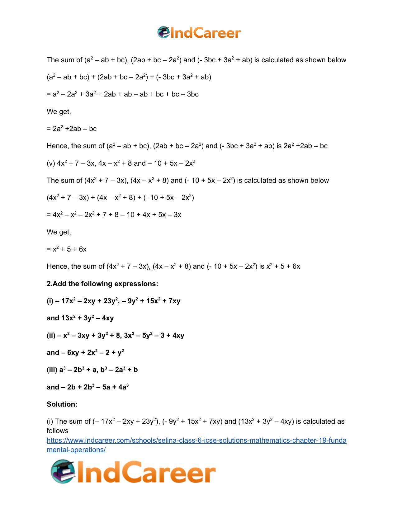Selina Class 6 ICSE Solutions Mathematics : Chapter 19- Fundamental Operations - Page 12