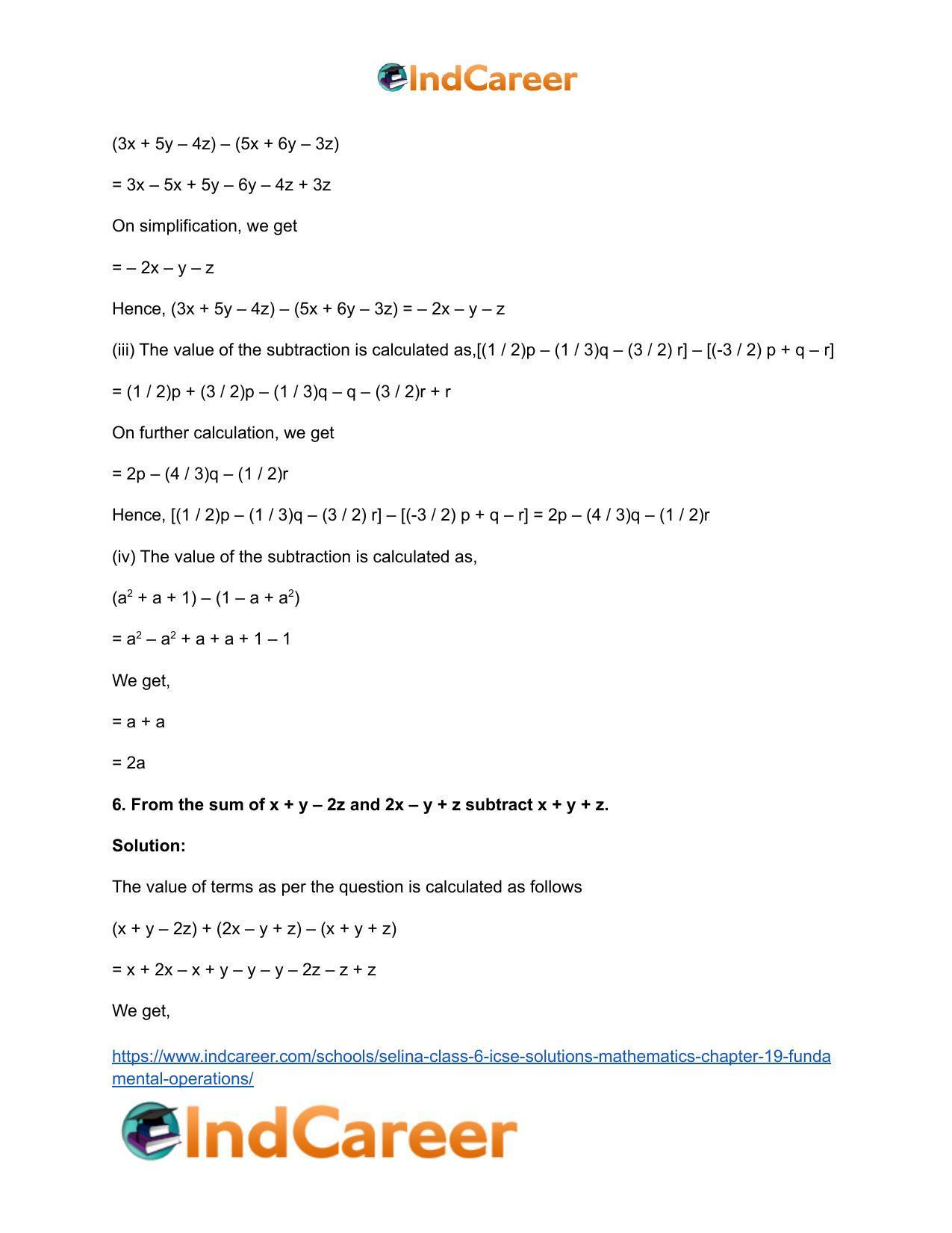 Selina Class 6 ICSE Solutions Mathematics : Chapter 19- Fundamental Operations - Page 18