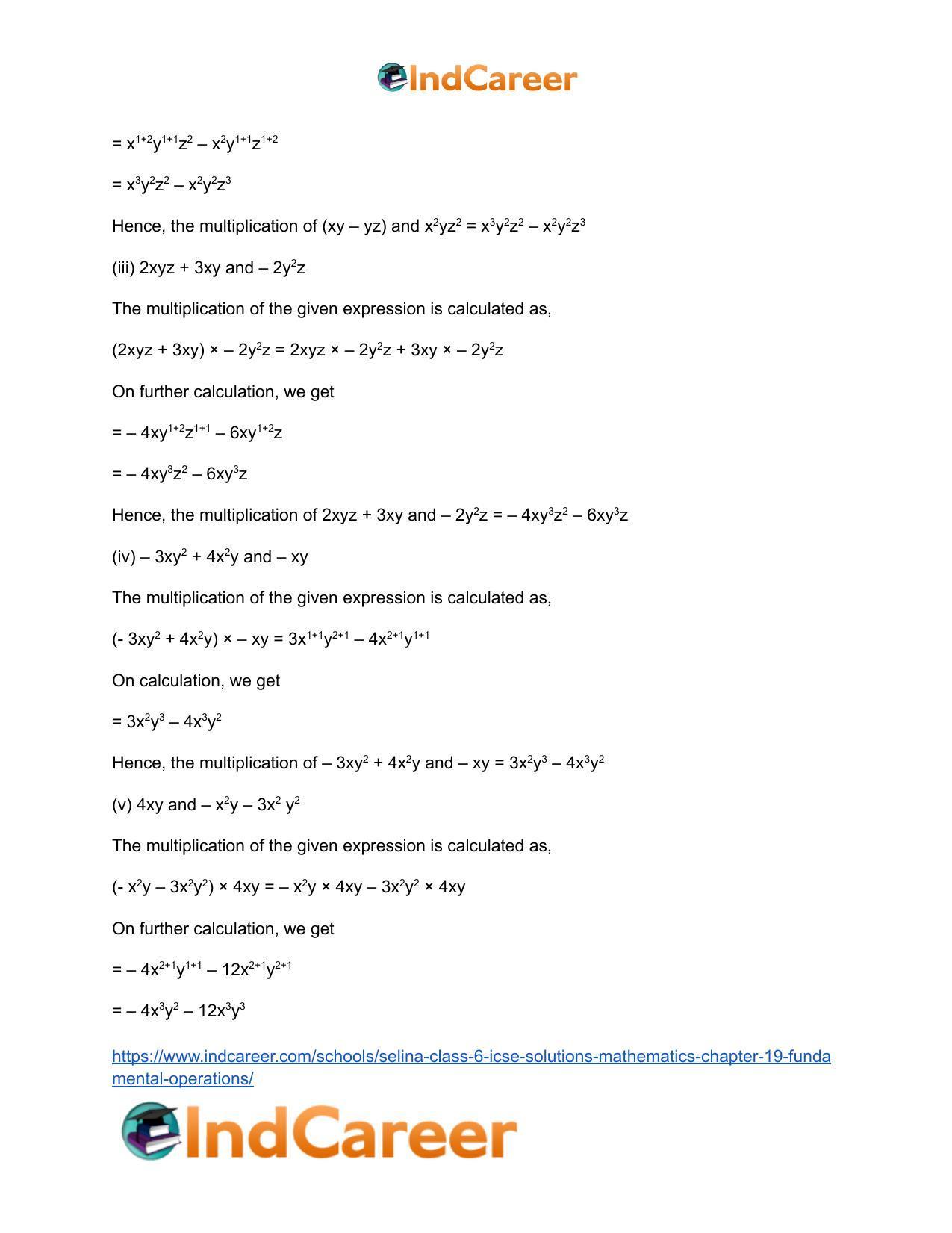 Selina Class 6 ICSE Solutions Mathematics : Chapter 19- Fundamental Operations - Page 29