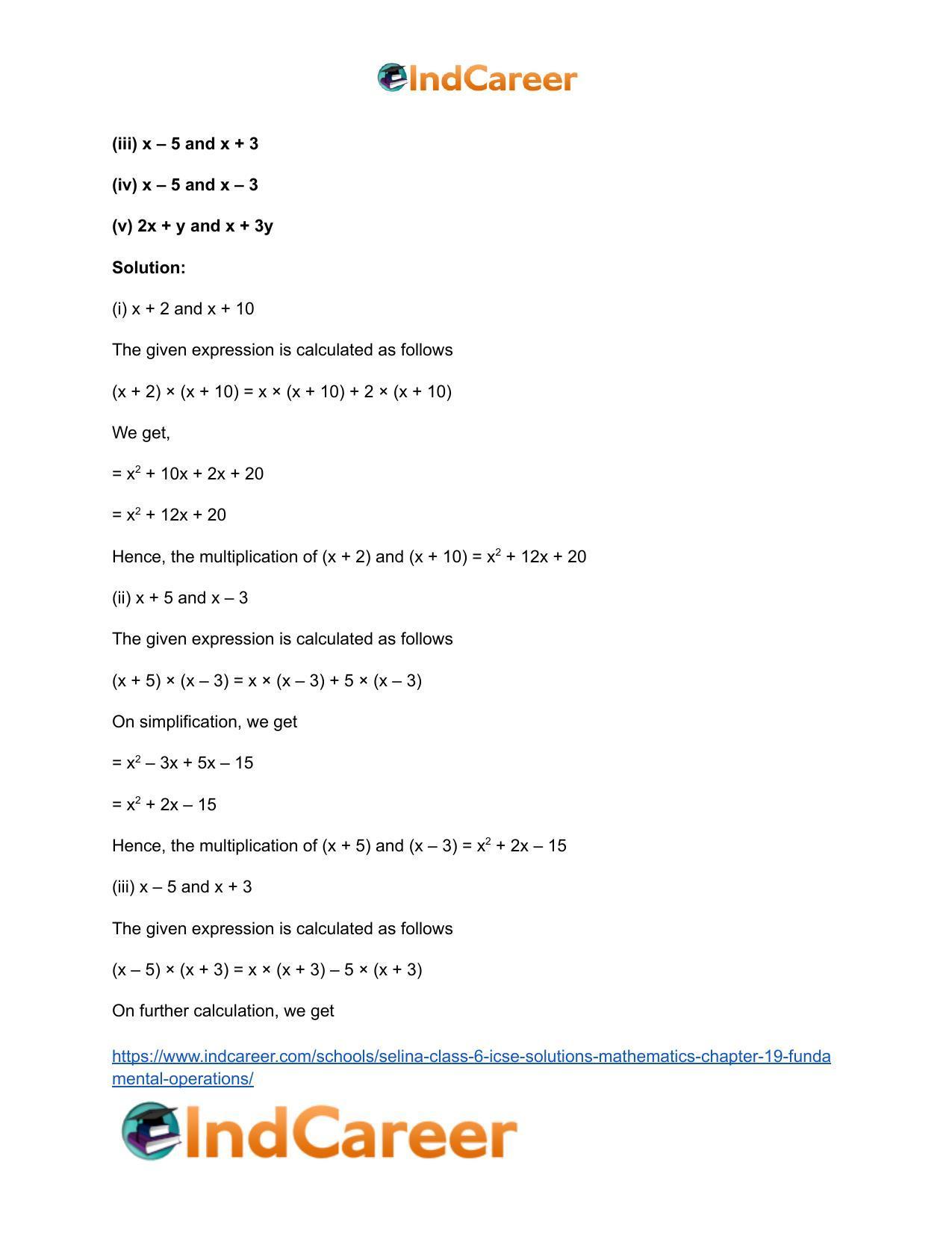 Selina Class 6 ICSE Solutions Mathematics : Chapter 19- Fundamental Operations - Page 31