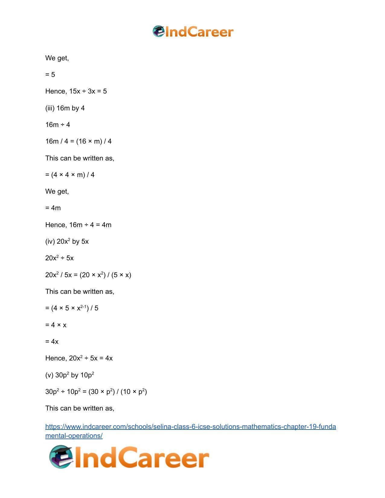 Selina Class 6 ICSE Solutions Mathematics : Chapter 19- Fundamental Operations - Page 38