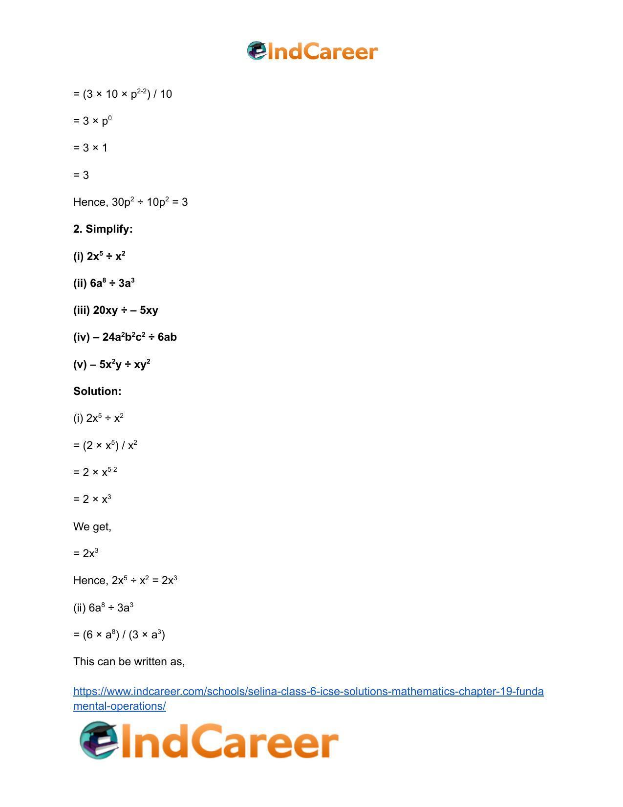 Selina Class 6 ICSE Solutions Mathematics : Chapter 19- Fundamental Operations - Page 39
