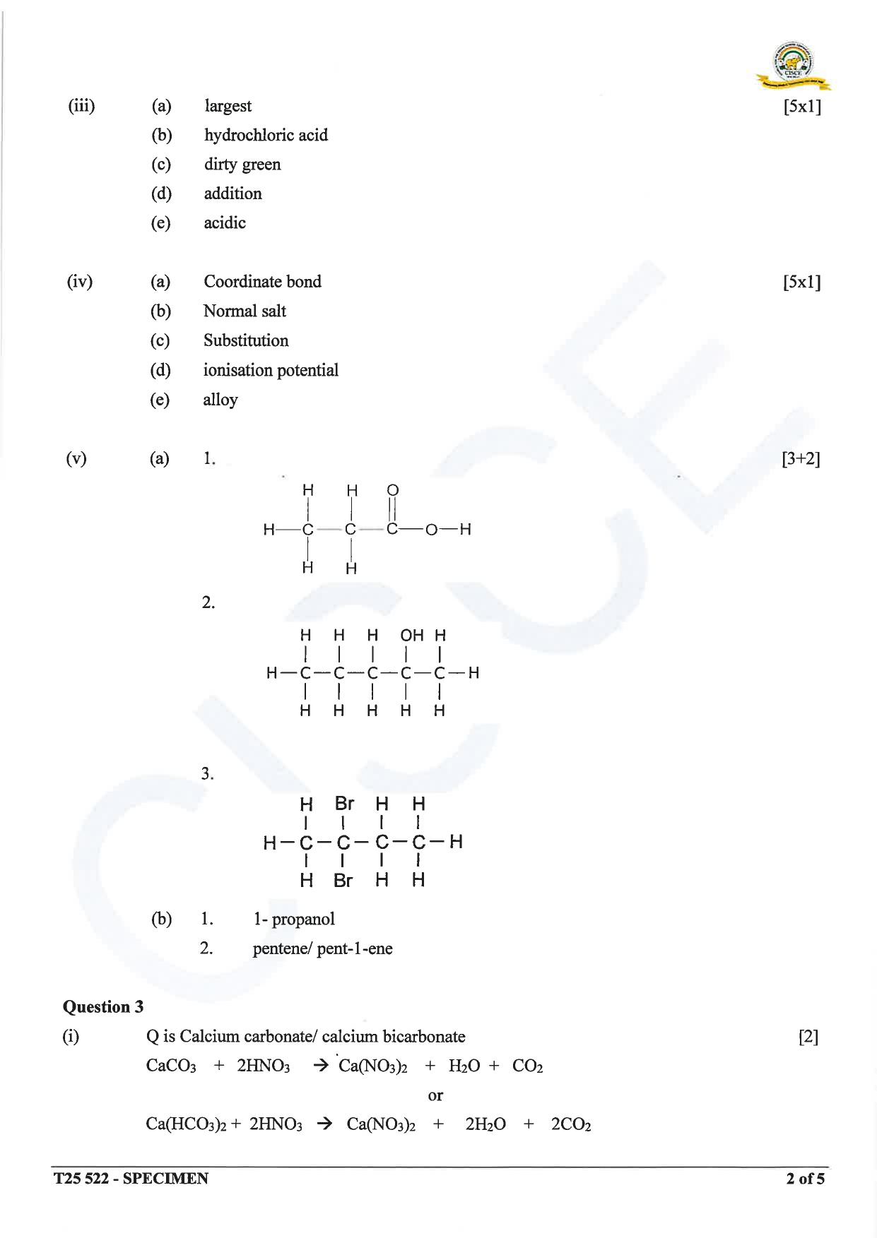ICSE Class 10 2025 Chemistry (Science Paper 2) (QP & MS) Specimen Paper - Page 16
