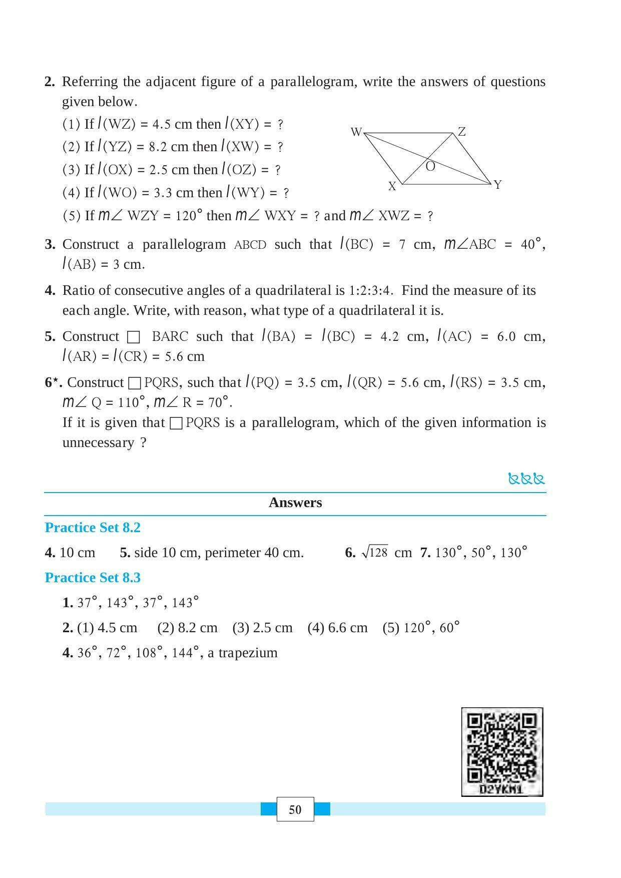 Maharashtra Board Class 8 Maths Textbook - Page 60