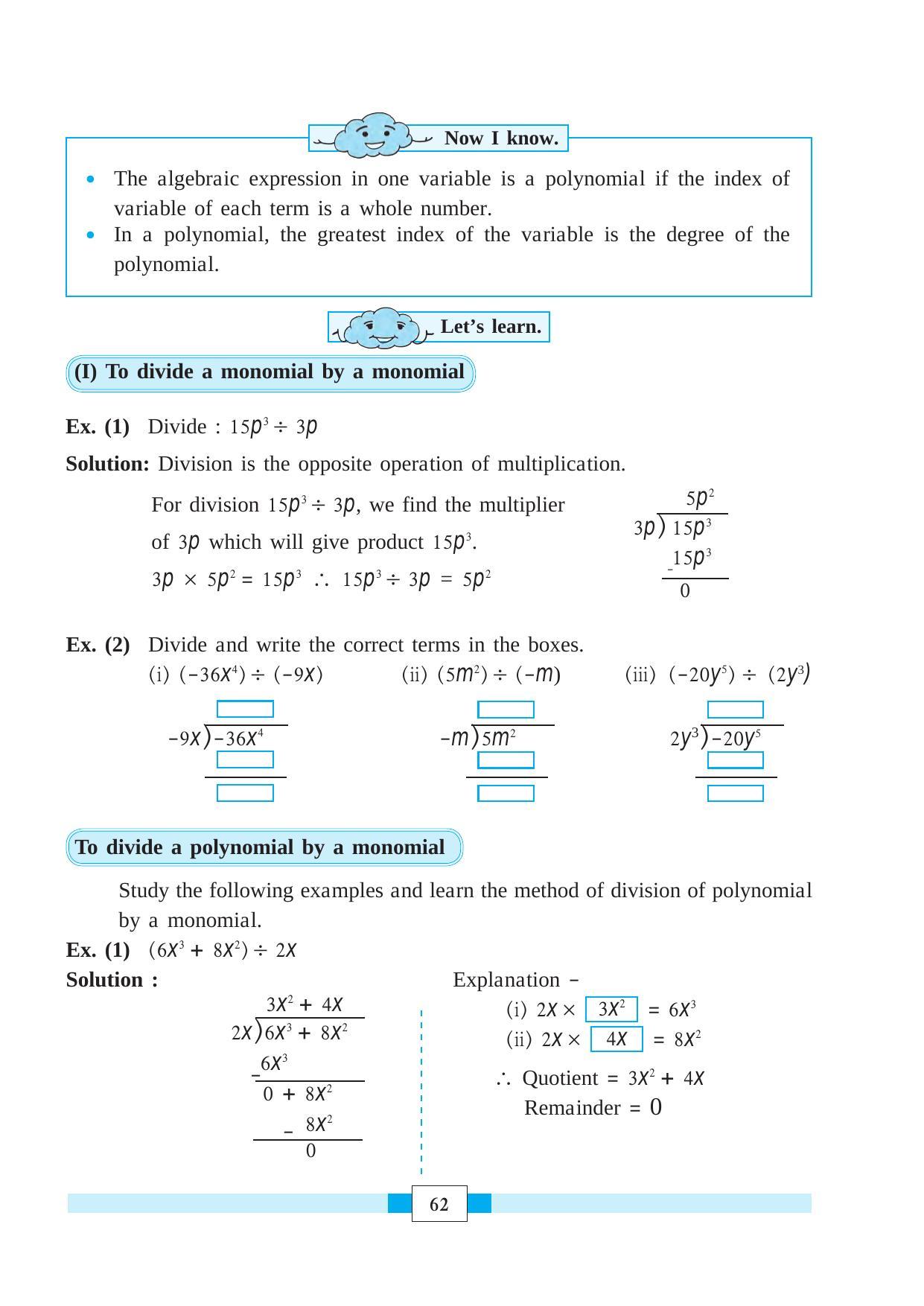 Maharashtra Board Class 8 Maths Textbook - Page 72