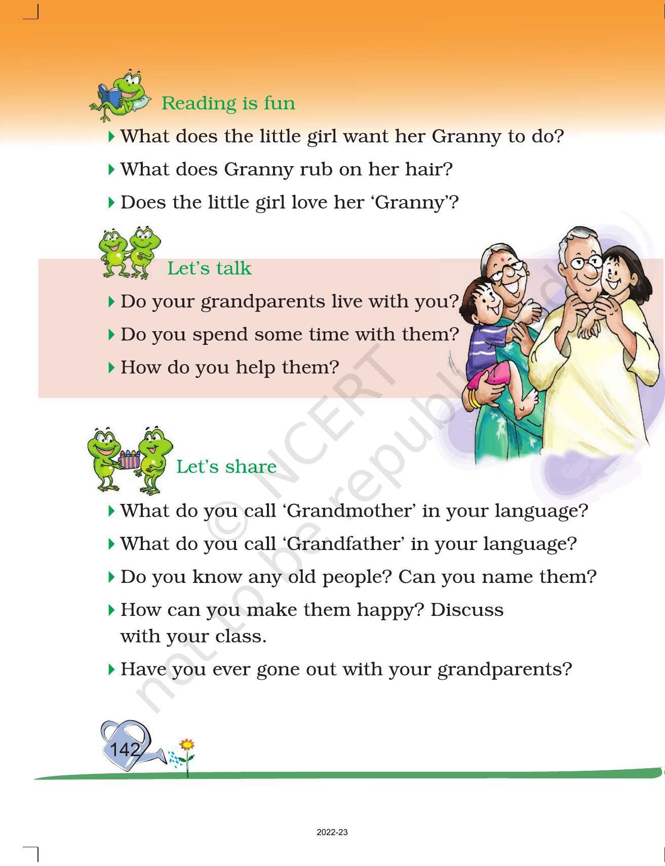 NCERT Book for Class 2 English (Marigold):Chapter 9-Granny Granny Please Comb My Hair - Page 2