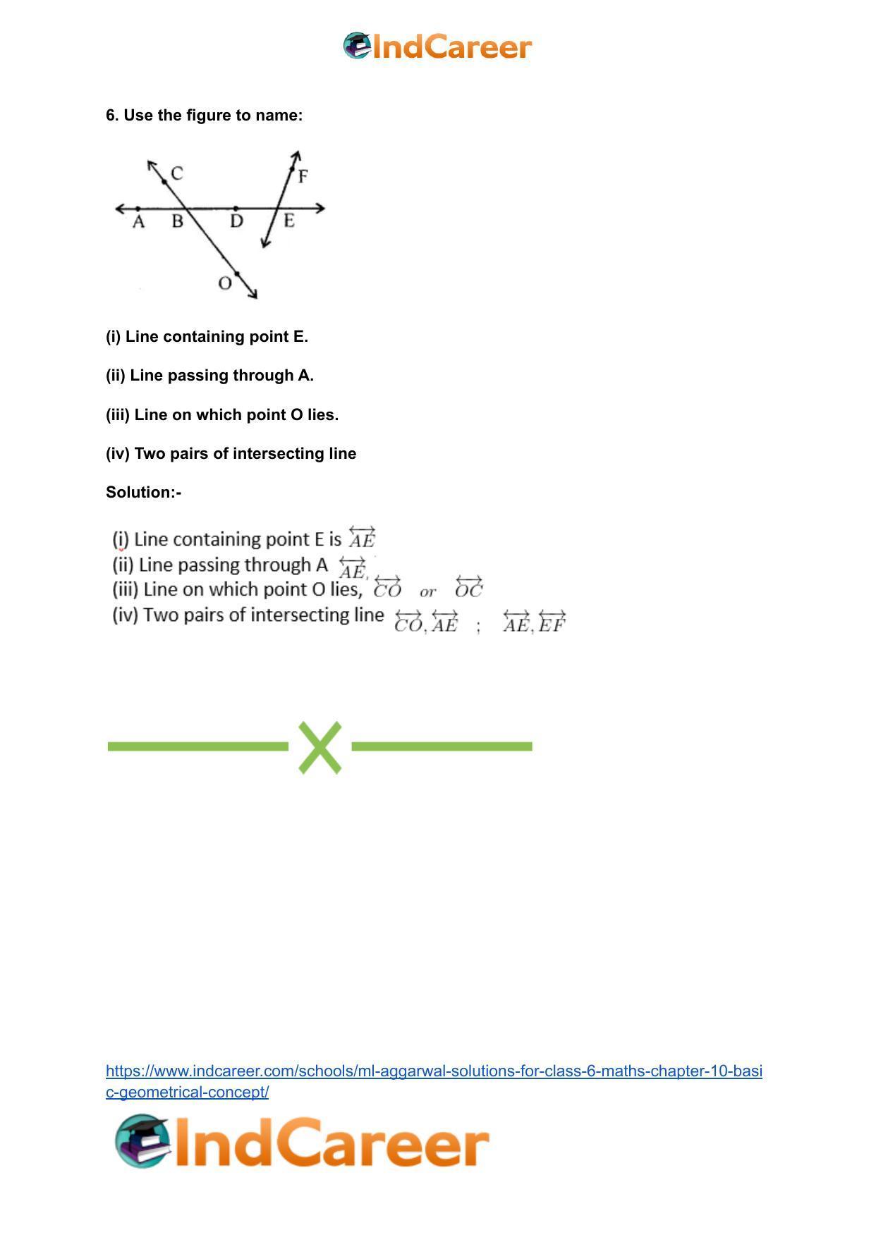 ML Aggarwal Solutions for Class 6 Maths Chapter 10- Basic Geometrical Concept - Page 4
