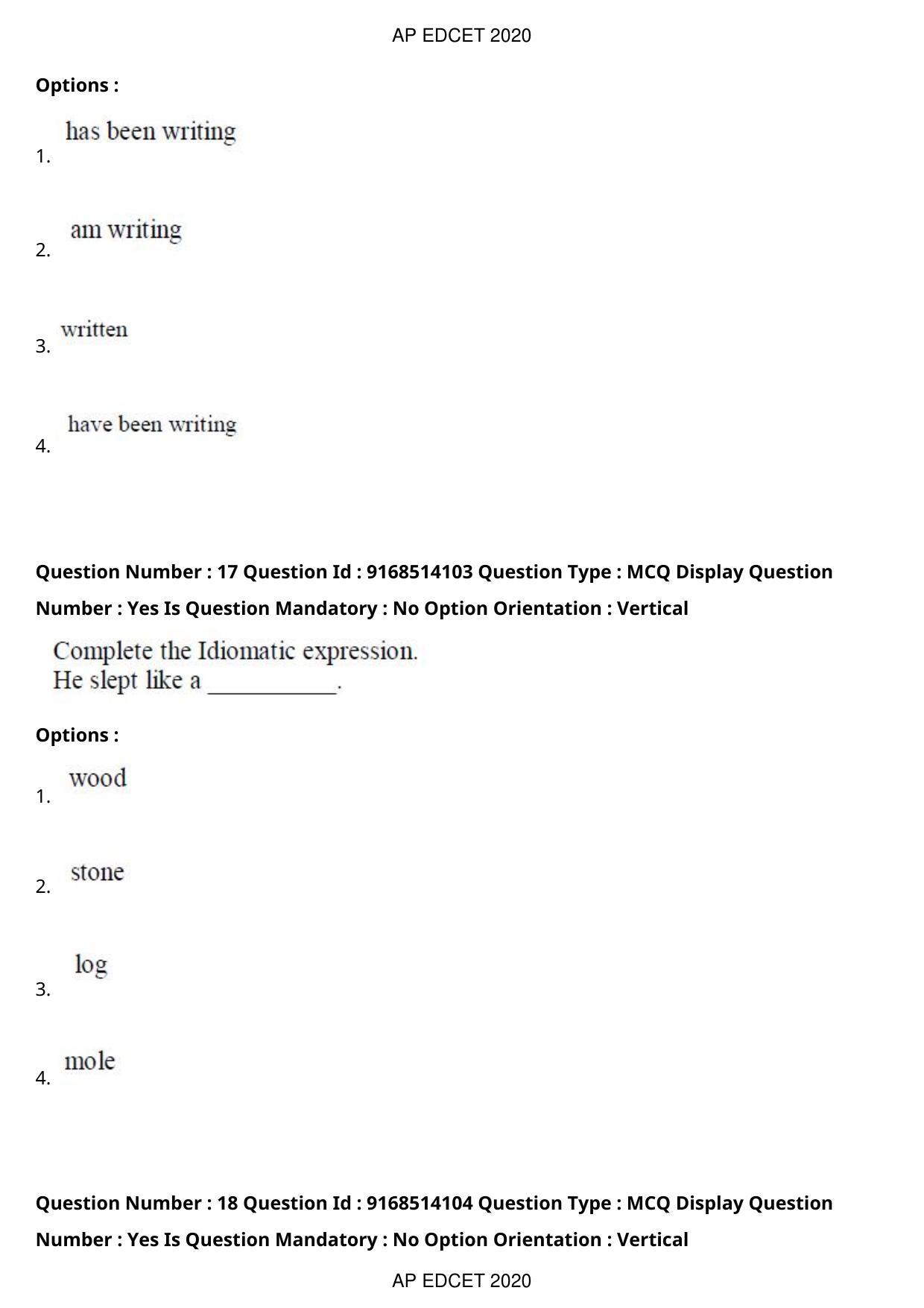 AP EDCET 2020 Biological Science Question Paper - Page 12