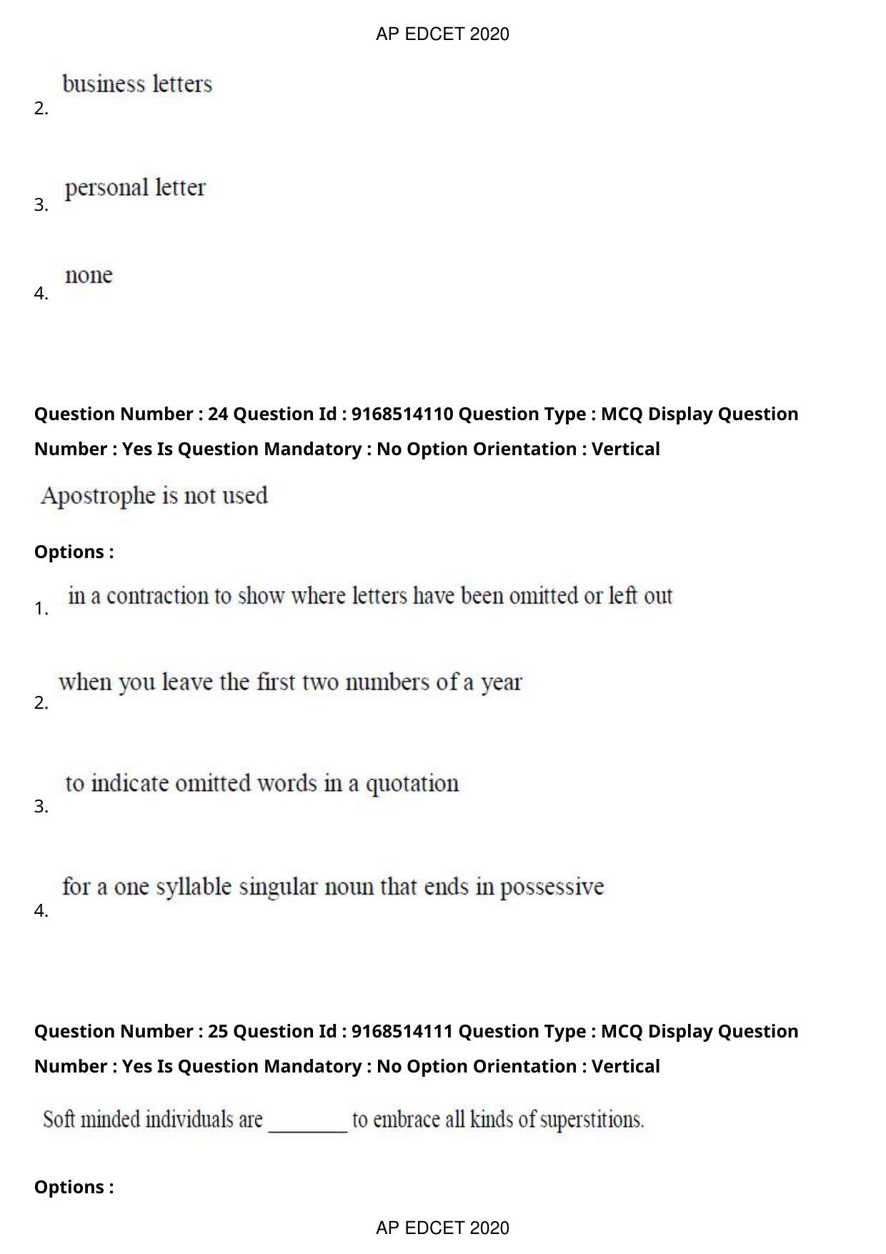 AP EDCET 2020 Biological Science Question Paper - Page 16