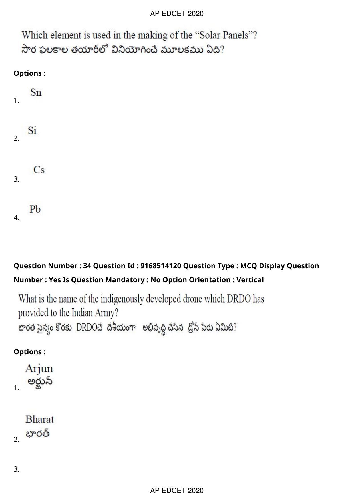 AP EDCET 2020 Biological Science Question Paper - Page 23