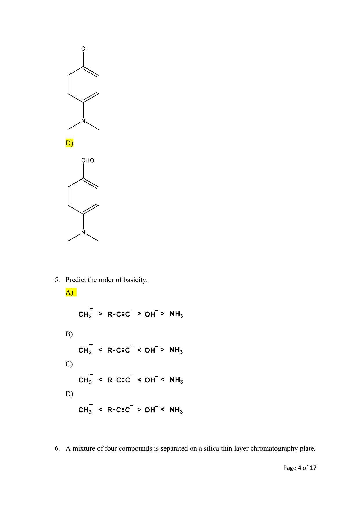 TIFR GS 2023 Chemistry Question Paper - Page 4