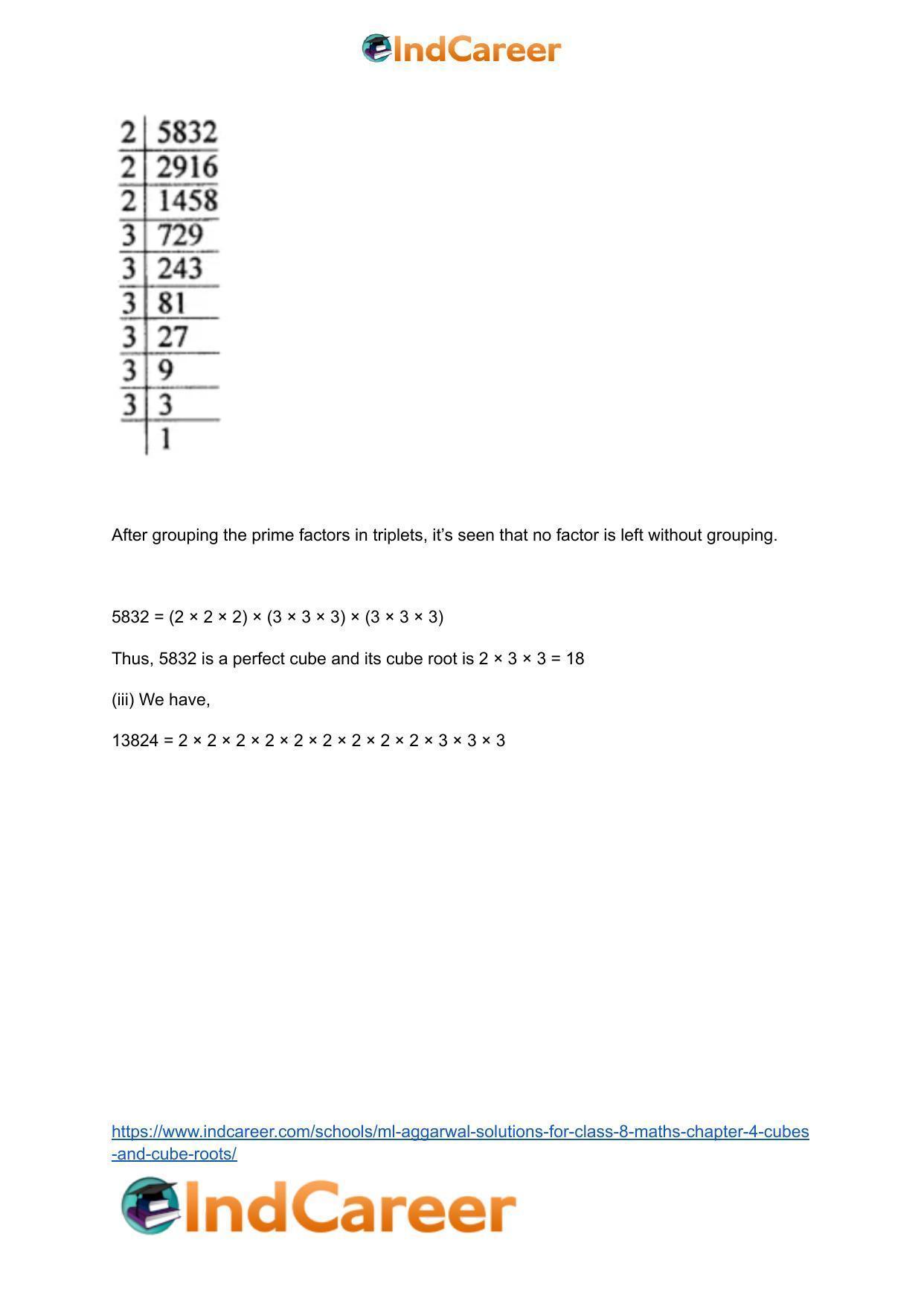 ML Aggarwal Solutions for Class 8 Maths Chapter 4- Cubes and Cube Roots - Page 7