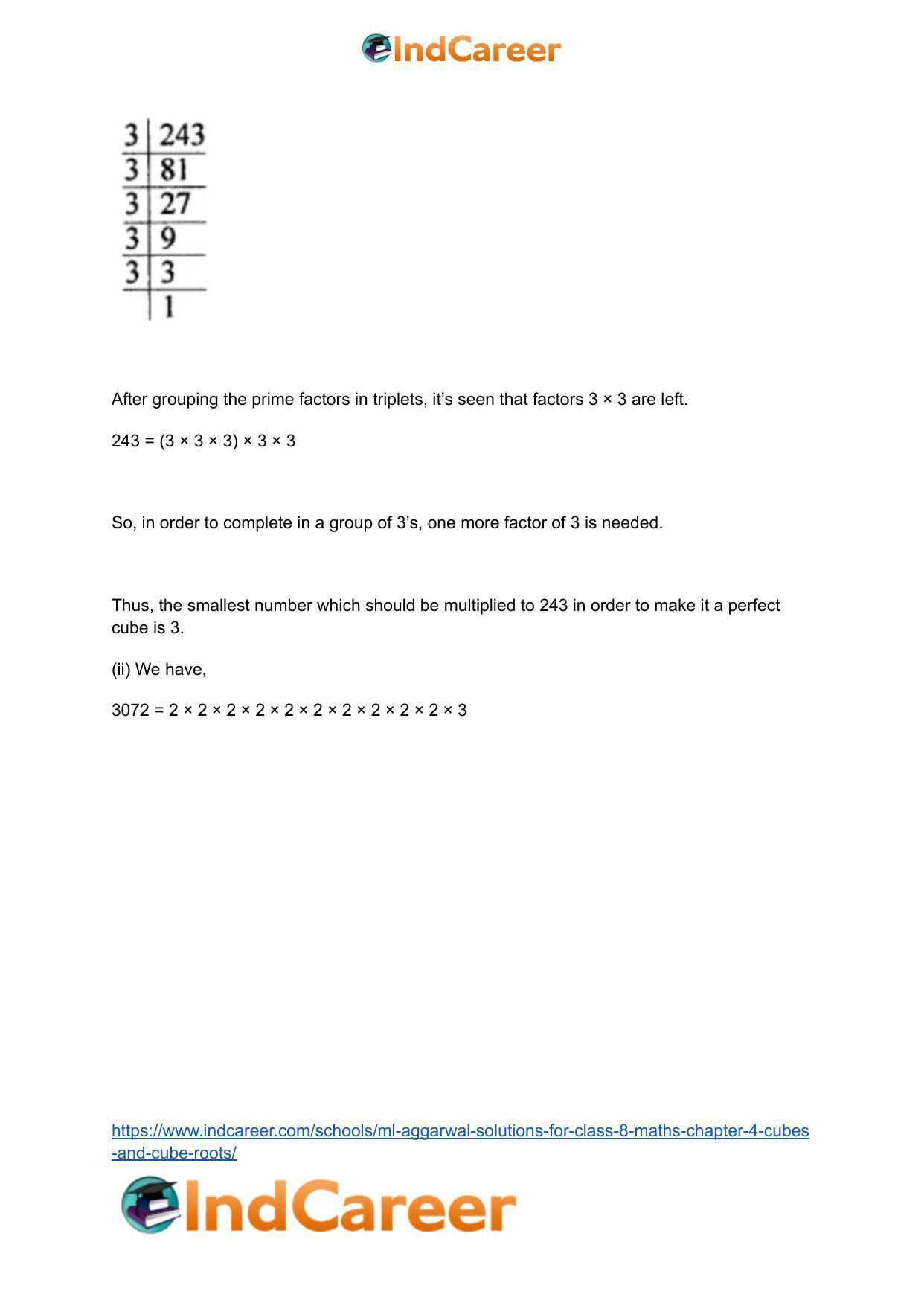 ML Aggarwal Solutions for Class 8 Maths Chapter 4- Cubes and Cube Roots - Page 10