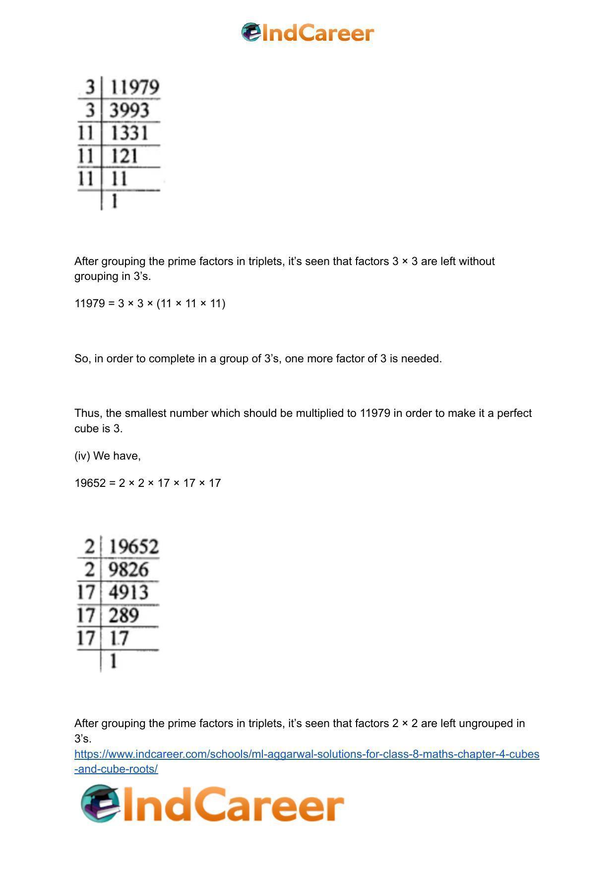 ML Aggarwal Solutions for Class 8 Maths Chapter 4- Cubes and Cube Roots - Page 12