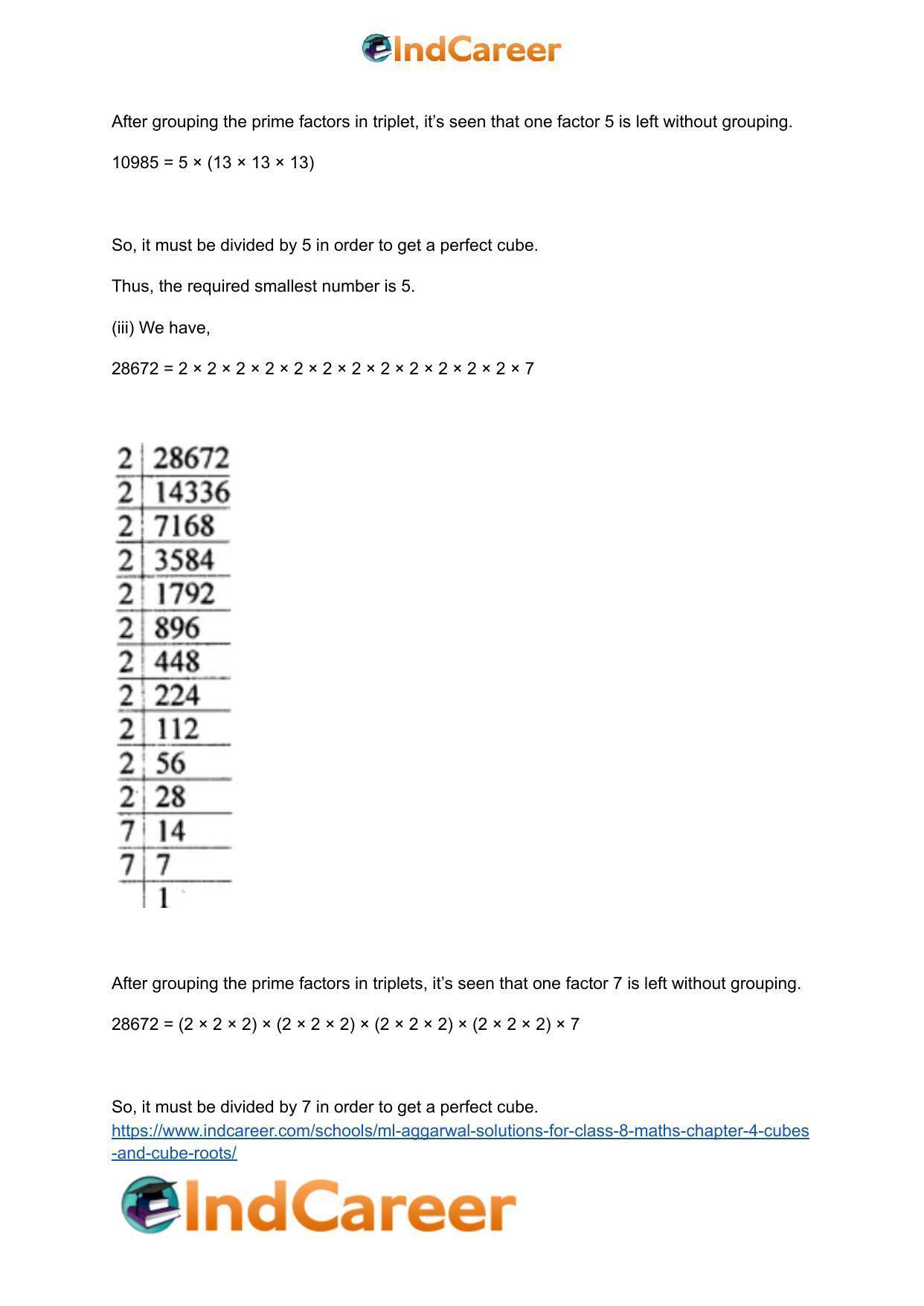 ML Aggarwal Solutions for Class 8 Maths Chapter 4- Cubes and Cube Roots - Page 15