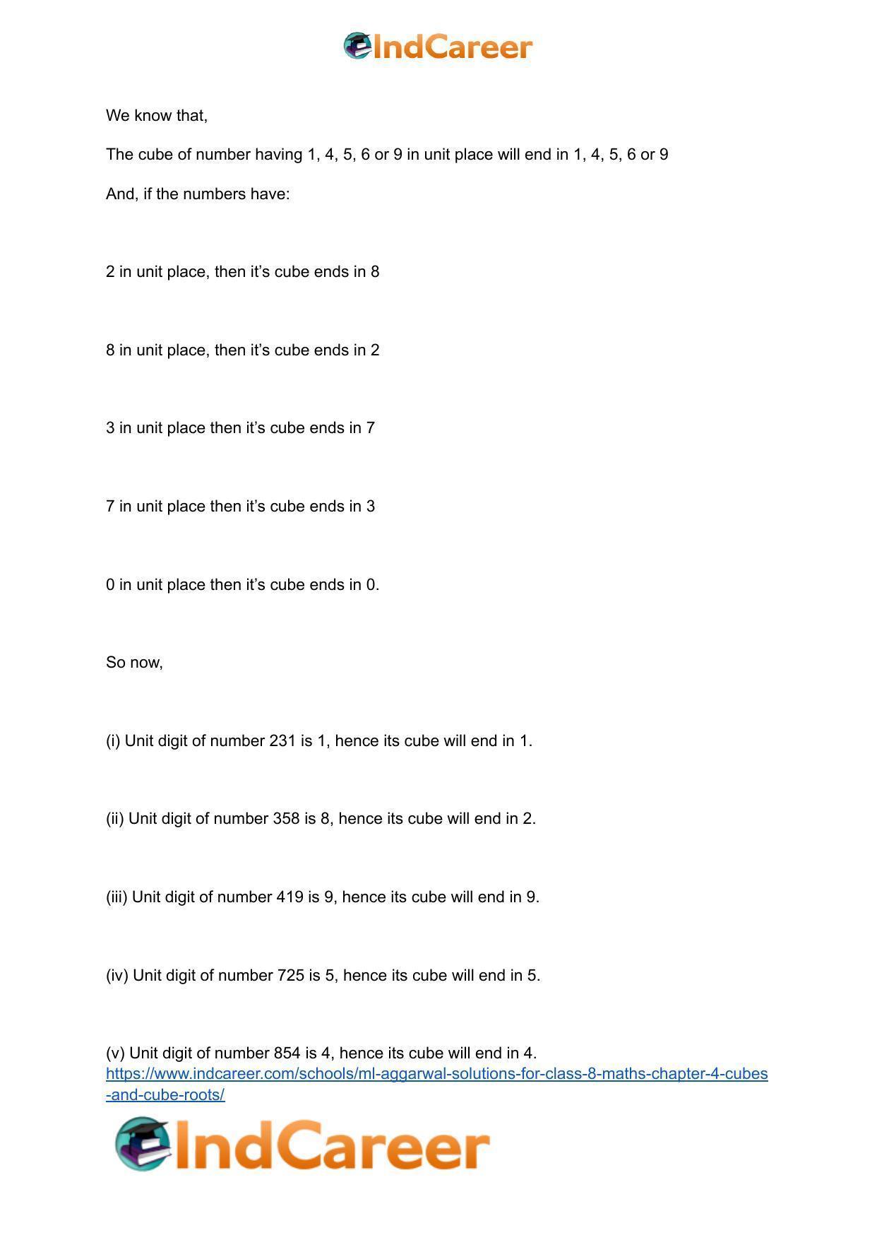 ML Aggarwal Solutions for Class 8 Maths Chapter 4- Cubes and Cube Roots - Page 19