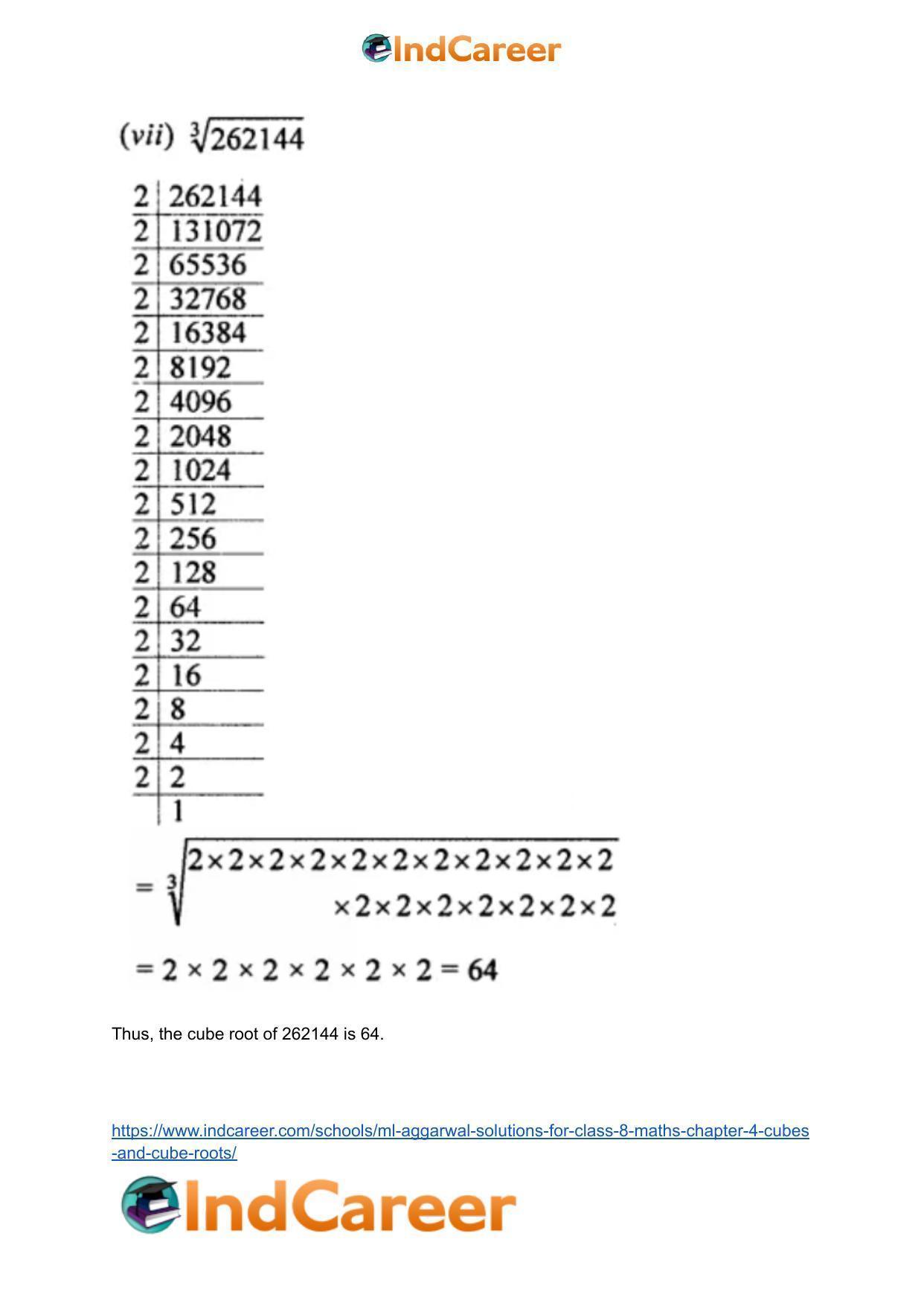 ML Aggarwal Solutions for Class 8 Maths Chapter 4- Cubes and Cube Roots - Page 26