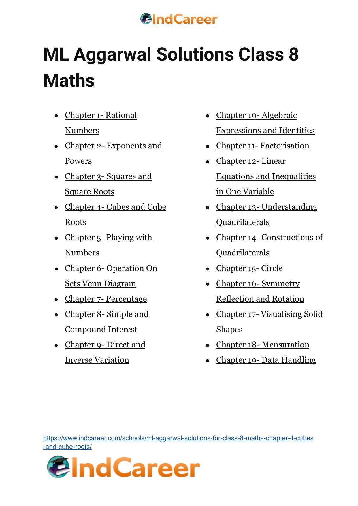 ML Aggarwal Solutions for Class 8 Maths Chapter 4- Cubes and Cube Roots - Page 51