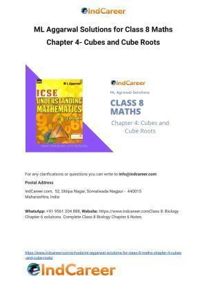 ML Aggarwal Solutions for Class 8 Maths Chapter 4- Cubes and Cube Roots