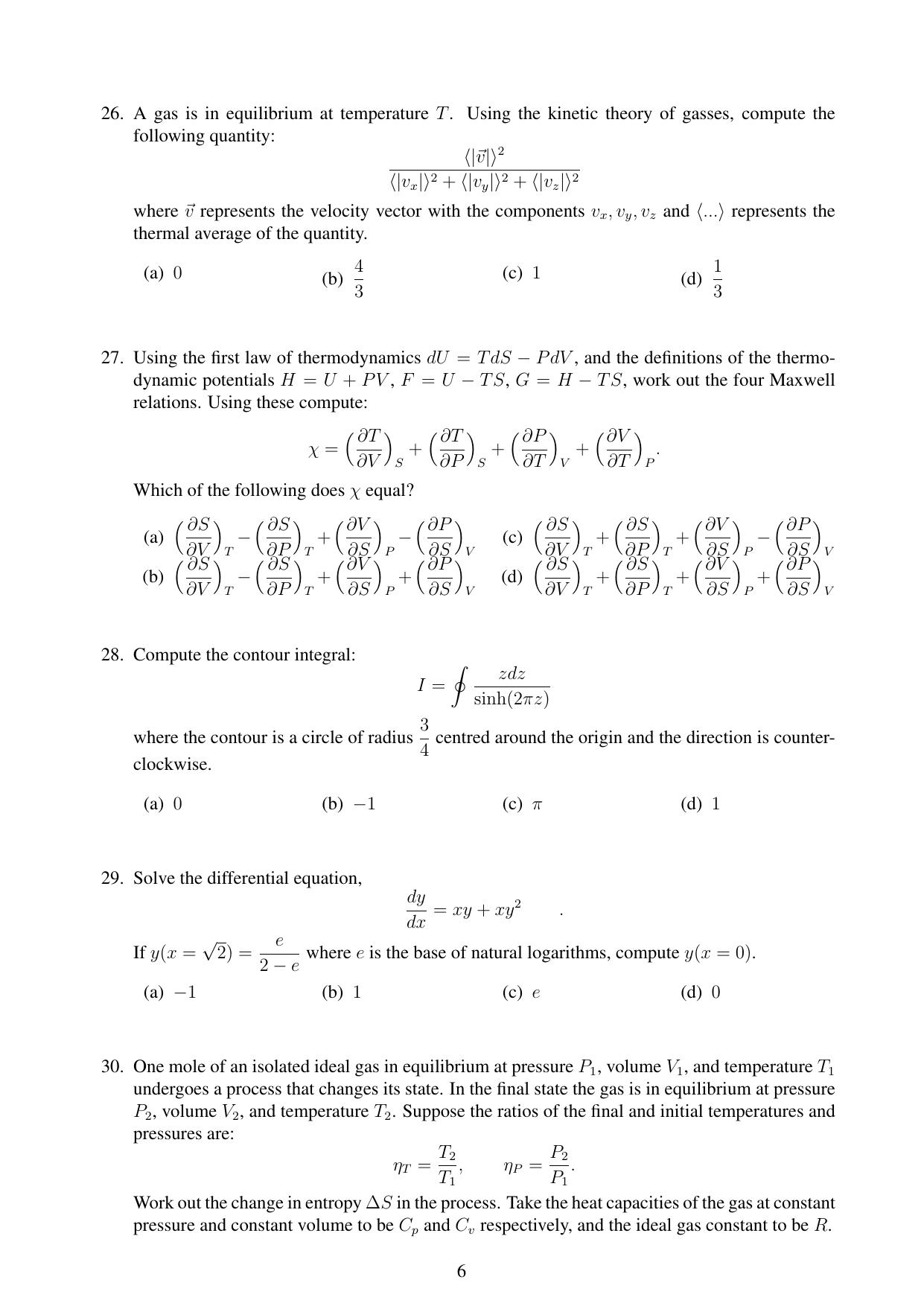 JEST 2023 Physics Question Paper with  Answer key - Page 6