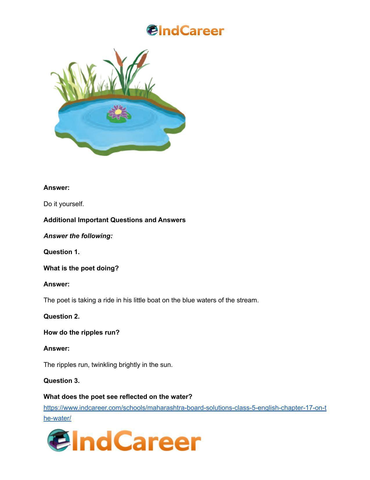 Maharashtra Board Solutions Class 5-English: Chapter 17- On the Water - Page 5