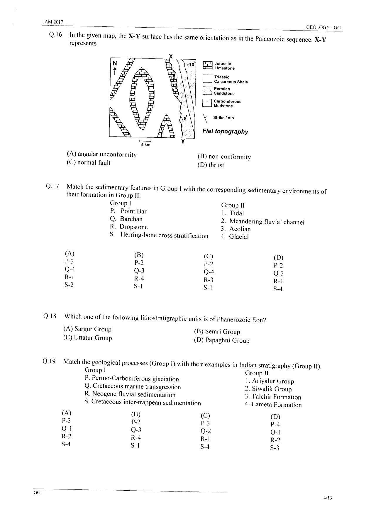 JAM 2017: GG (1) Question Paper - Page 3