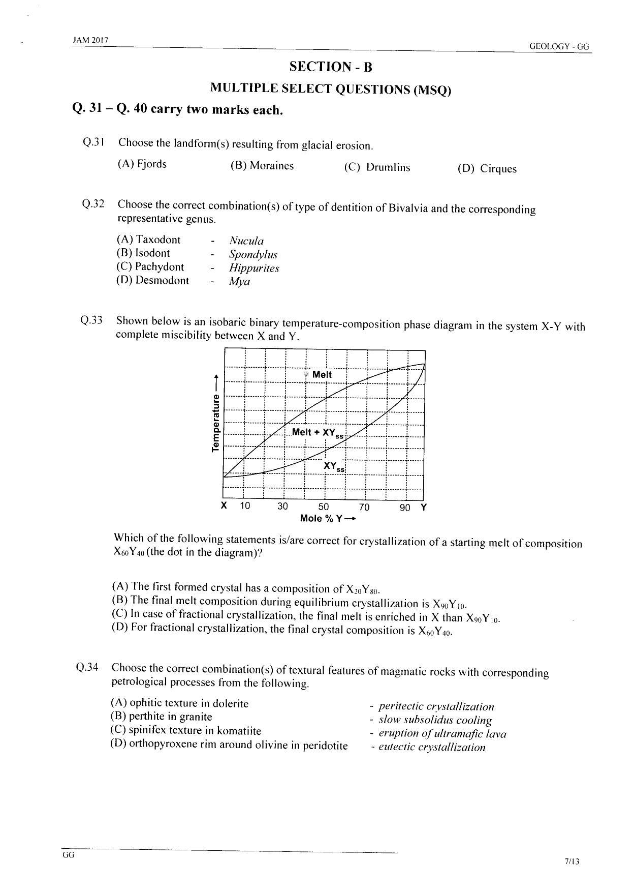JAM 2017: GG (1) Question Paper - Page 6