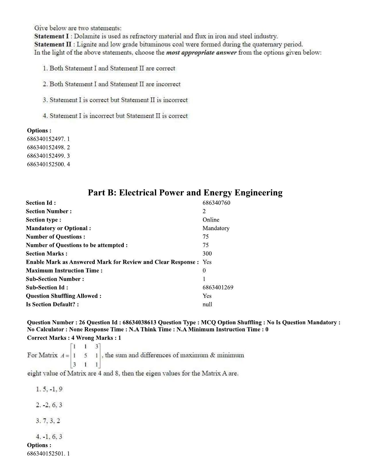 CUET PG 2023: MTQP10 – Electrical, Power and Energy Engineering (Eng) - Shift 2 (25-06-2023) Question Paper - Page 27