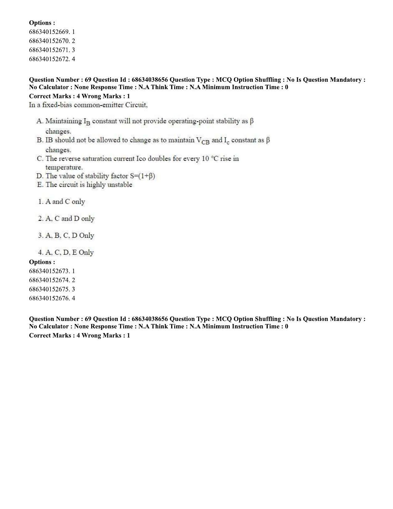 CUET PG 2023: MTQP10 – Electrical, Power and Energy Engineering (Eng) - Shift 2 (25-06-2023) Question Paper - Page 67
