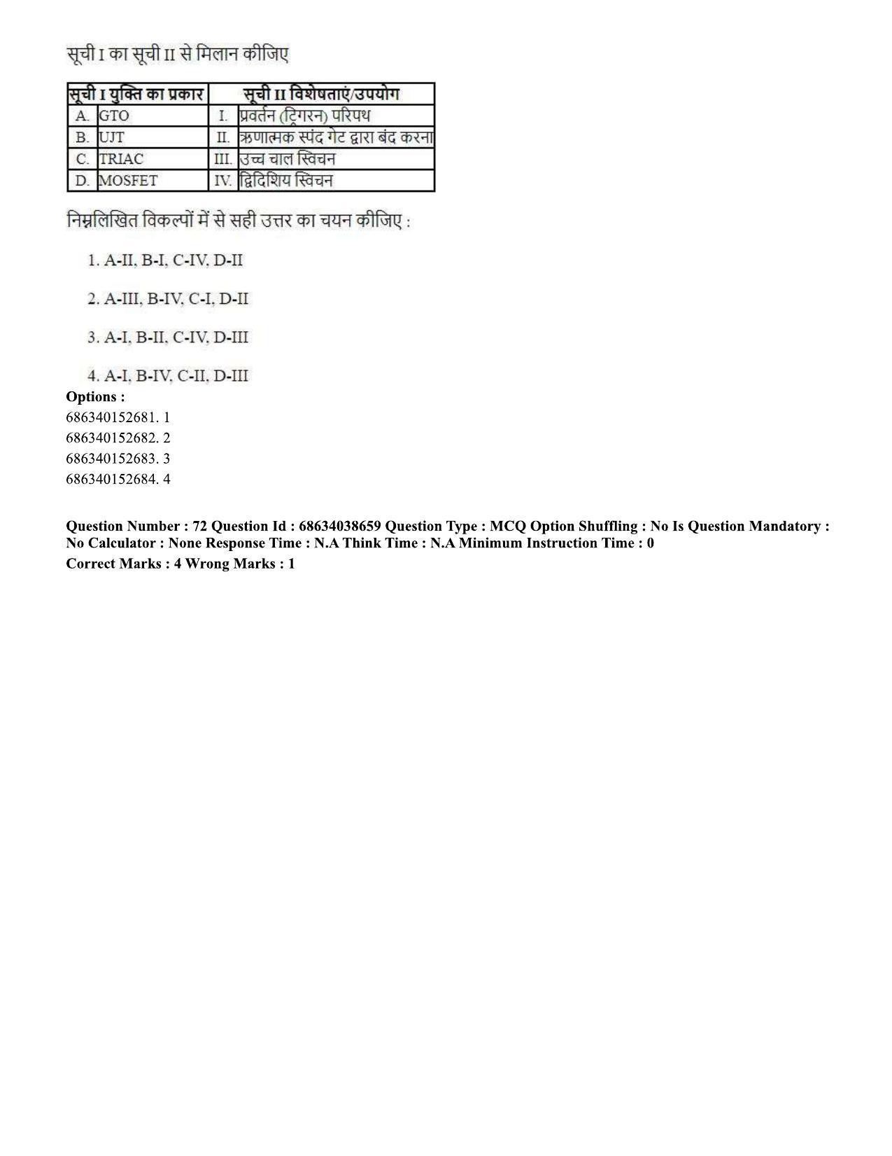 CUET PG 2023: MTQP10 – Electrical, Power and Energy Engineering (Eng) - Shift 2 (25-06-2023) Question Paper - Page 70