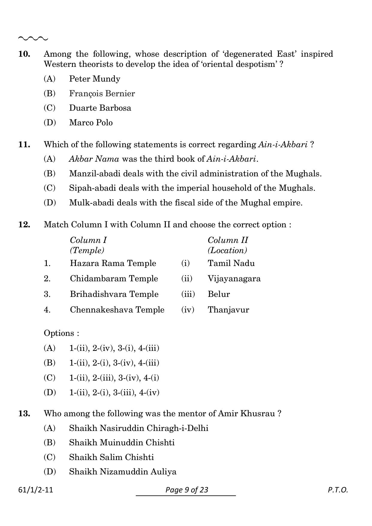 CBSE Class 12 61-1-2 History 2024 Question Paper - Page 9