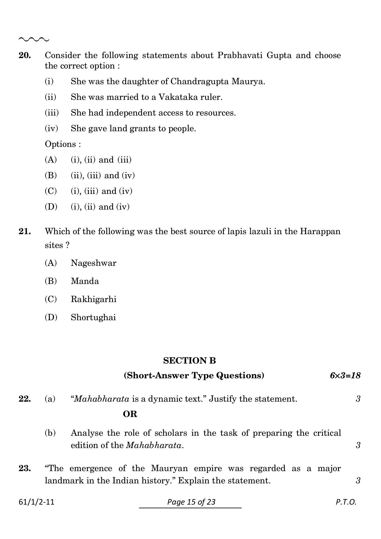 CBSE Class 12 61-1-2 History 2024 Question Paper - Page 15