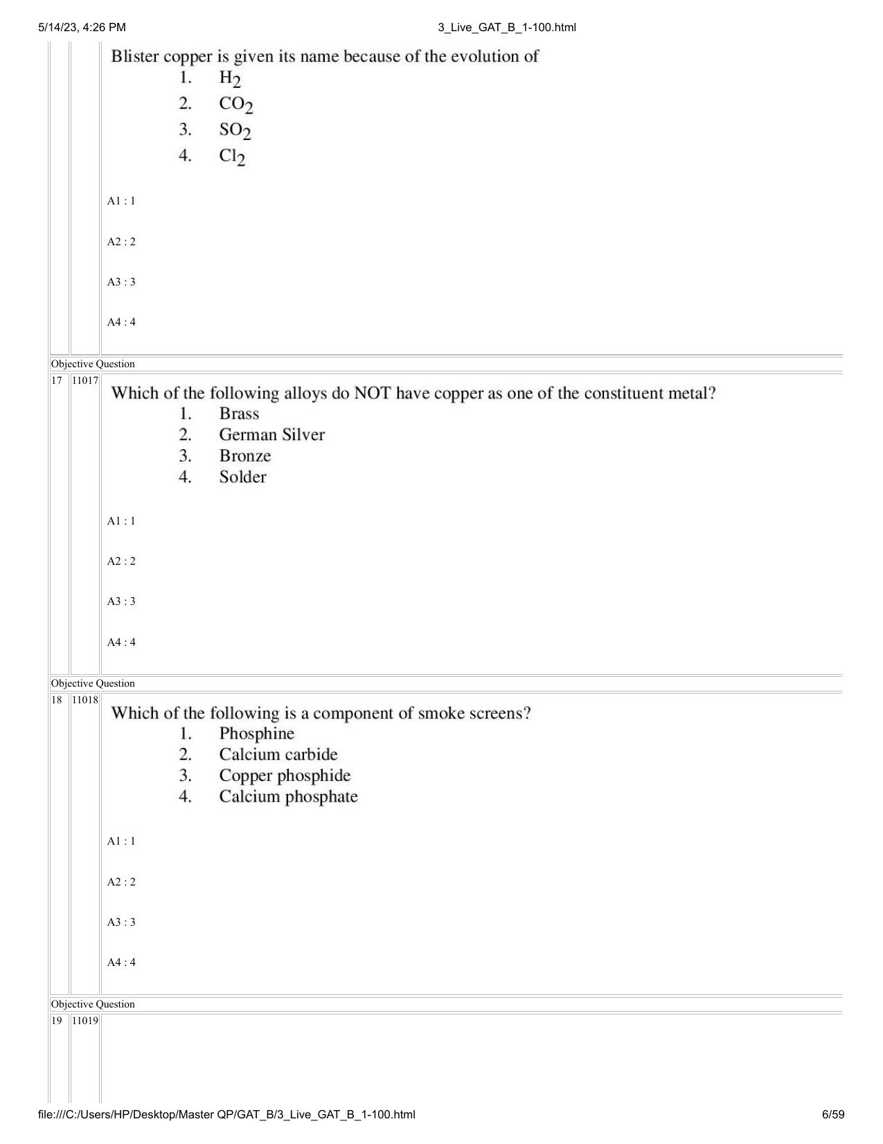 GAT B 2023 Question Paper - Page 6