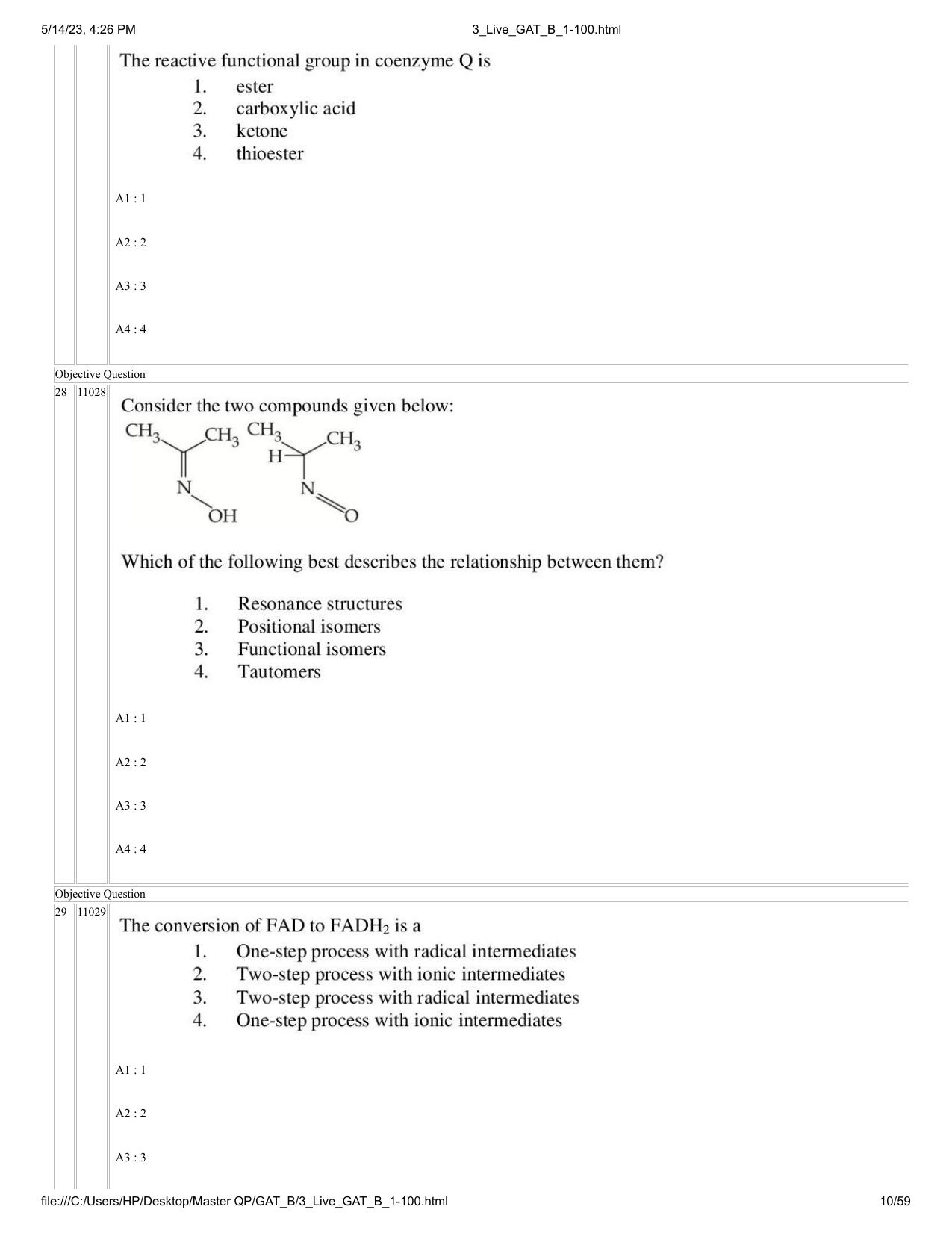 GAT B 2023 Question Paper - Page 10