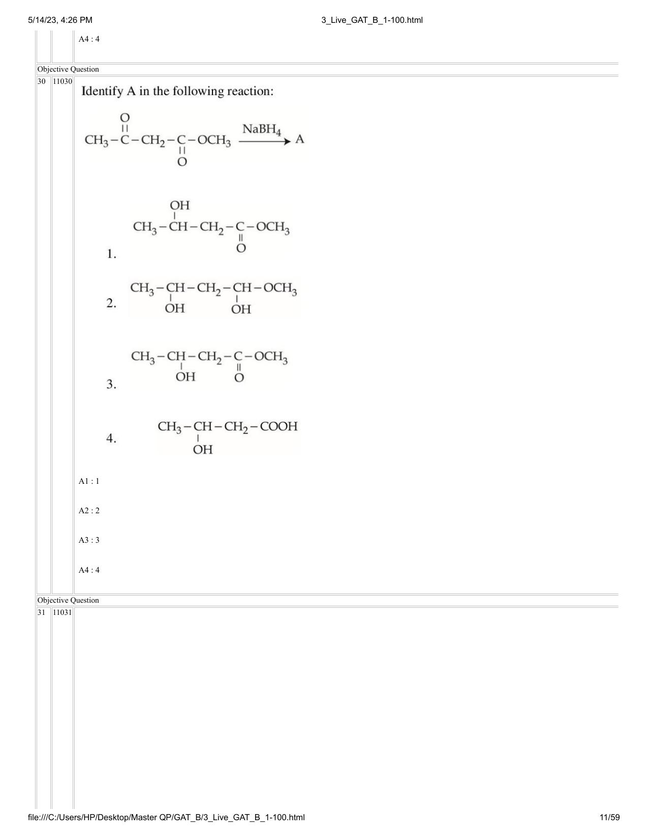 GAT B 2023 Question Paper - Page 11