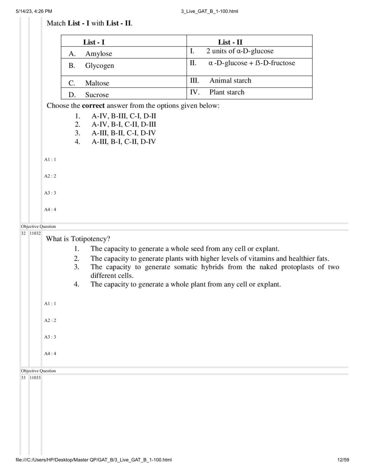 GAT B 2023 Question Paper - Page 12
