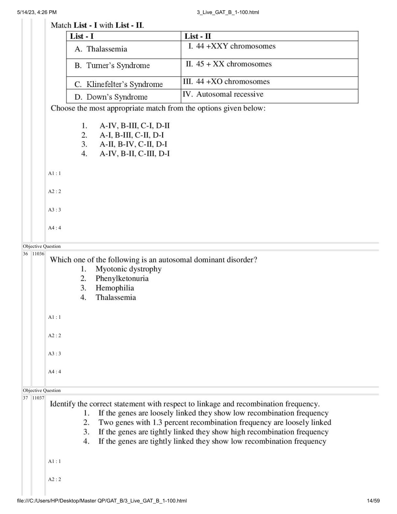 GAT B 2023 Question Paper - Page 14
