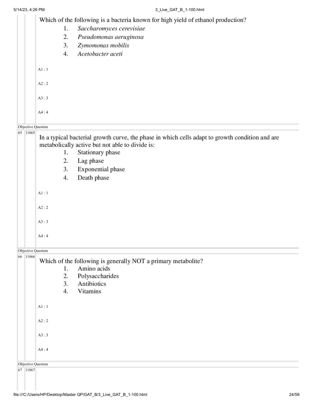 GAT B 2023 Question Paper - Page 24