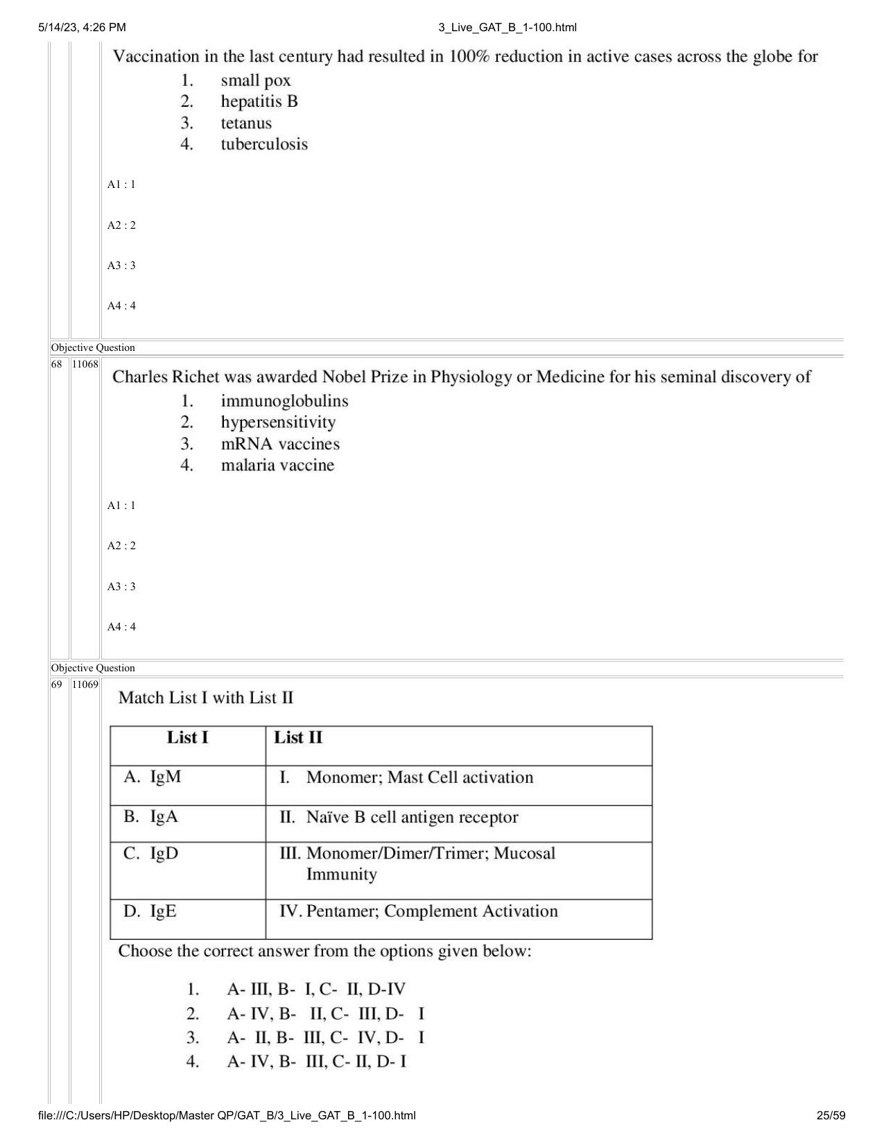 GAT B 2023 Question Paper - Page 25